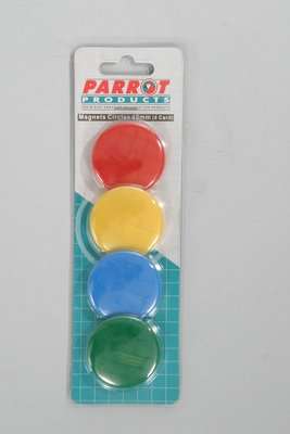 Parrot Magnets -  Circle (Assorted)(Pack of 4)