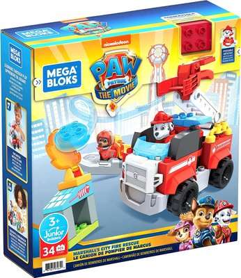 Mega Bloks PAW Patrol: The Movie - Marshall's City Fire Rescue Set (34 Pieces)