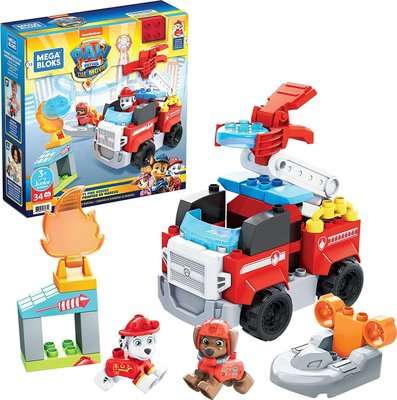 Mega Bloks PAW Patrol: The Movie - Marshall's City Fire Rescue Set (34 Pieces)