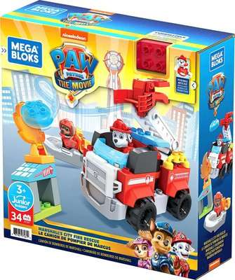 Mega Bloks PAW Patrol: The Movie - Marshall's City Fire Rescue Set (34 Pieces)