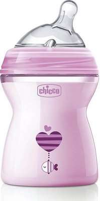 Chicco Natural Feeling Colour Bottles (Pink | 2m+ | 250ml)