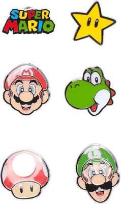 Super Mario Characters Metal Pin Set