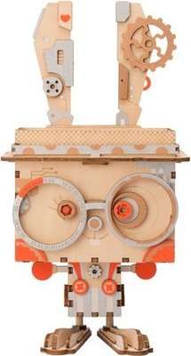 Robotime Rolife Wooden Flower Pot - Bunny (65 Pieces)