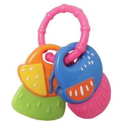 Soft Beginnings Tag Along Funkeys Fruits Teether Ring