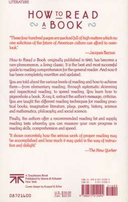 How to Read a Book - The Classic Guide to Intelligent Reading (Paperback, Rev. Ed)