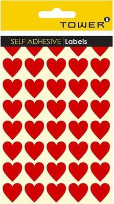 Tower Hearts Stickers - Red (160 Stickers)