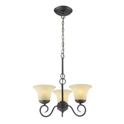 Radiant Ebele Chandelier - 3 Globe Fitting (Slate Black)