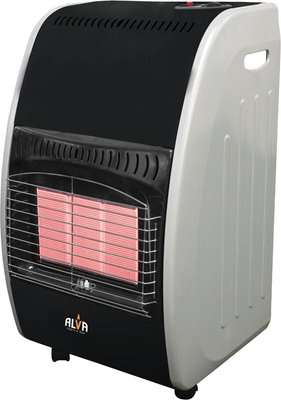 Alva 3-Panel Gas Heater (Black/White)