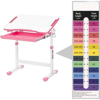 My Desk Ergonomic Study Desk & Chair with Paper Roll (Pink)
