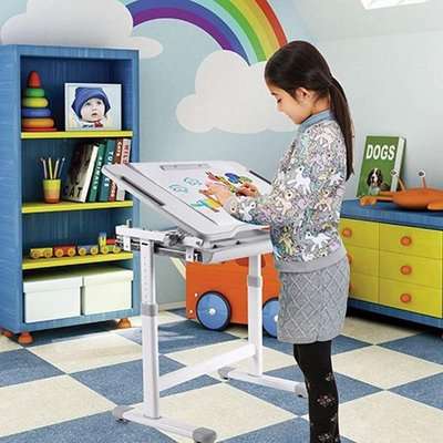 My Desk Ergonomic Study Desk & Chair with Paper Roll (Pink)