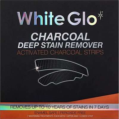 White Glo Charcoal Deep Stain Remover Teeth Whitening Strips