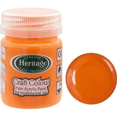 Heritage Craft Colour Acrylic Paint (Orange)(50ml)