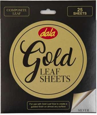 Dala Composite Gilding Leaf Sheets (25 Sheets)(Silver)