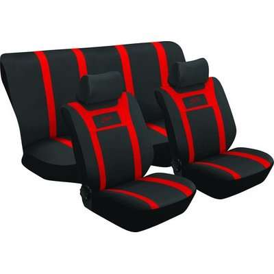 Stingray Sport Full Car Seat Cover Set (6 Piece) (Red)