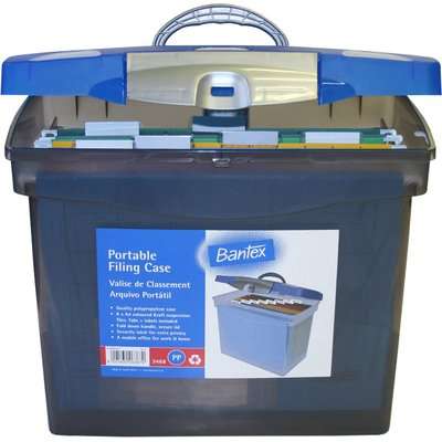 Bantex B3468 Portable Suspension File Case (A4)(Cobalt Blue)