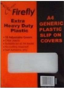 Firefly A4 Extra Heavy Duty Slip-On Plastic Book Covers (100Micron)(10 Pack)