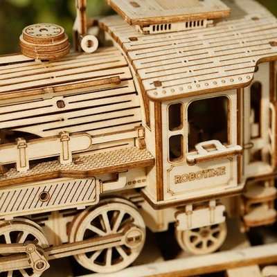 Robotime ROKR Scale Model Vehicle - Prime Steam Express (1:80 Scale)(308 Pieces)