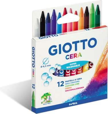 Giotto Cera Wax Oil Professional Crayons (12 Pack)