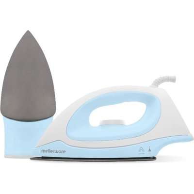 Mellerware Hercules 1000W Non-Stick Dry Iron (White)