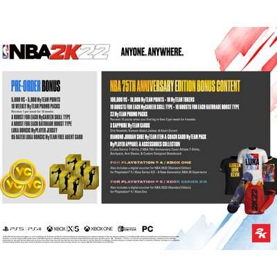 NBA 2K22: 75th Anniversary Edition (XBox One)