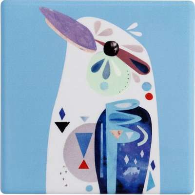 Maxwell & Williams Pete Cromer Ceramic Square Tile Coaster - Kookaburra (9.5cm)