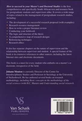 How to Succeed in Your Master's and Doctoral Studies - A South African Guide and Resource Book (Pape