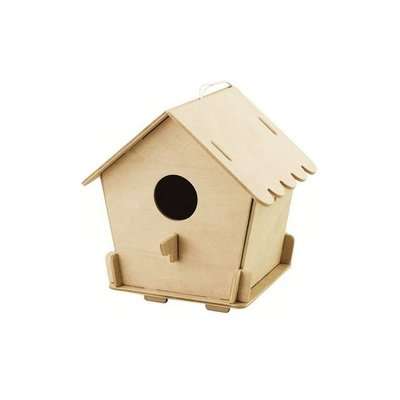 Robotime 3D Wood Puzzle Bird House with Paints - Closed  (11 Pieces)