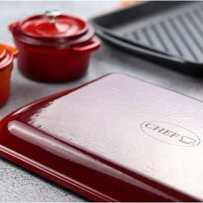 Chef Grill Plate (32 x 21cm) (Red)