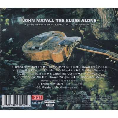 The Blues Alone (CD, Can Rmst)