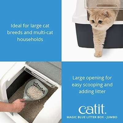 Catit Magic Blue Litter Box (Jumbo)