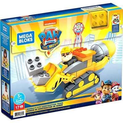 Mega Bloks PAW Patrol: The Movie - Rubble's City Construction Truck Set (17 Pieces)