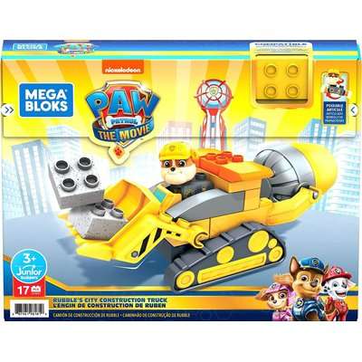 Mega Bloks PAW Patrol: The Movie - Rubble's City Construction Truck Set (17 Pieces)
