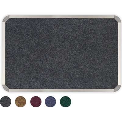 Parrot Carpet Bulletin Board with Aluminium Frame (1800mm x 1200mm)(Laurel/Grey)