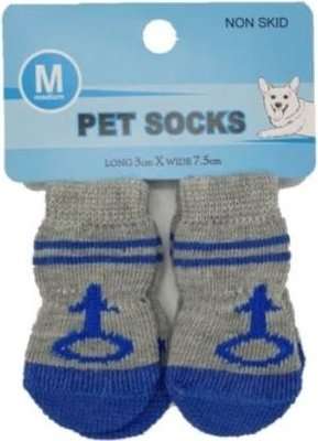 4APet Medium Non-Skid Pet Socks - Boy (Assorted Designs - Supplied May Vary)