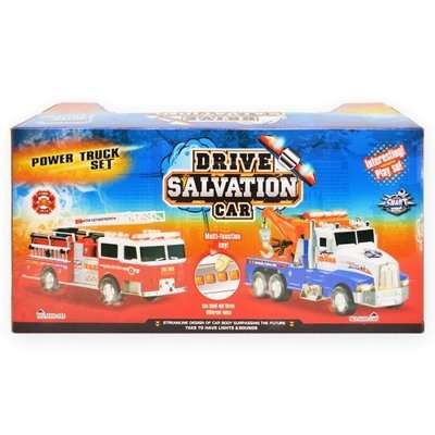Drive Salvation Car - Power Truck Fire Engine Set