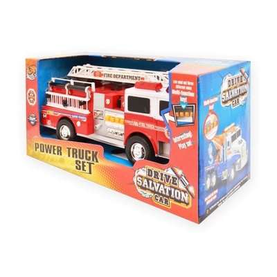 Drive Salvation Car - Power Truck Fire Engine Set