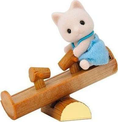 Sylvanian Families - Cat Baby with See-Saw
