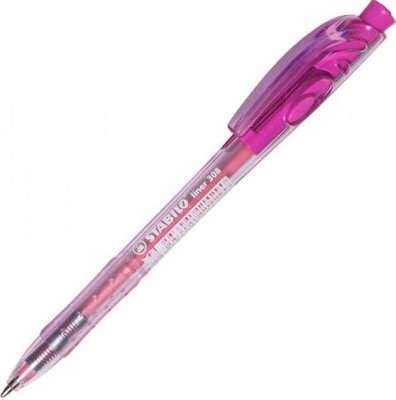 Stabilo Stabiliner Retractible Ball Point Pen - Medium (Pink)