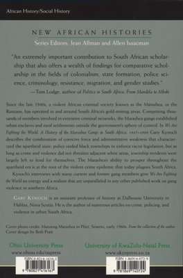 We are Fighting the World - A History of the Marashea Gangs in South Africa, 1947-1999 (Paperback)