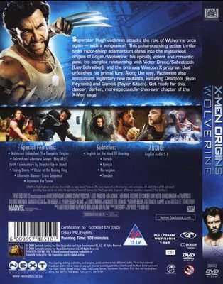 X Men Origins: Wolverine (DVD)