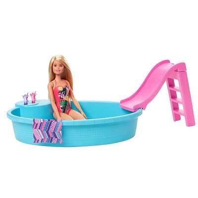 Barbie Doll with Pool Playset (Blonde Hair)