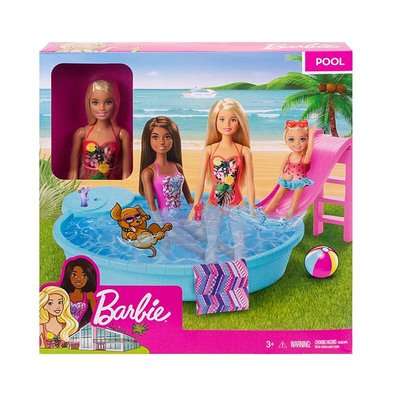 Barbie Doll with Pool Playset (Blonde Hair)