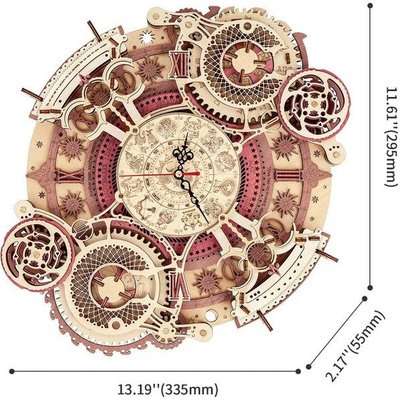 Robotime ROKR Time Art Zodiac Wall Clock (168 Pieces)