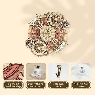 Robotime ROKR Time Art Zodiac Wall Clock (168 Pieces)