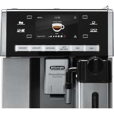 Delonghi PrimaDonna Exclusive Automatic Cappuccino Maker (Silver and Black)