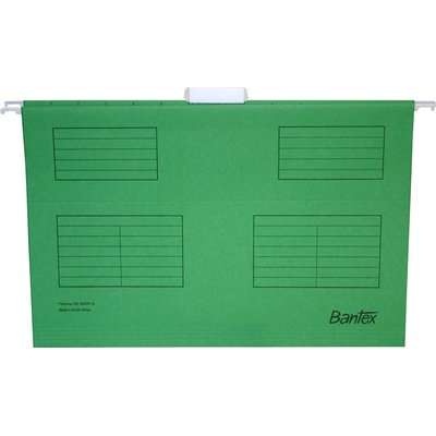 Bantex B3470 Suspension Files (Foolscap)(Grass Green)(25 Pack)