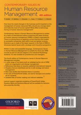 Contemporary Issues in Human Resource Management (Paperback, 4th Revised edition)