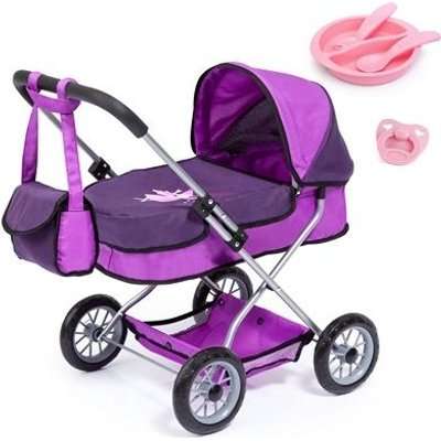 Bayer Smarty Doll's Pram Set with Bag & Accessories (Purple)
