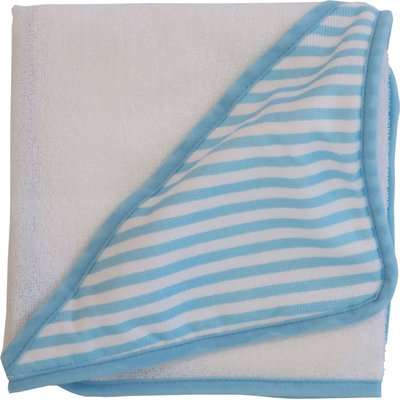 Snuggletime Supersoft Hooded Microfibre Towel (Blue Stripe)