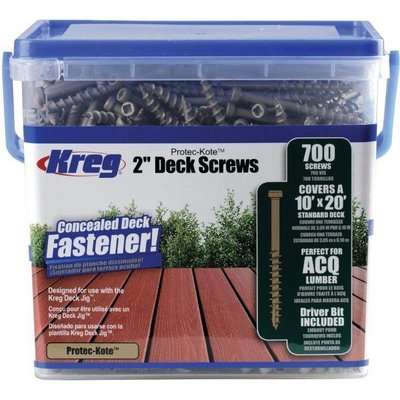 Kreg Protec-Kote Deck Screws 2inch #8 Coarse Pan Head 700ct